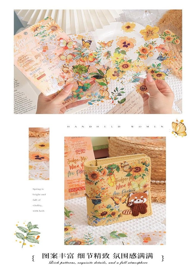 SAMVARDHAN Waterproof Floral Sticker Set - 36 Sheets, PET Material, Motivational Text,Decorative Flower & Butterfly Stickers for Scrapbooking, Journaling, DIY Crafts, Pack of 6 - Image 5